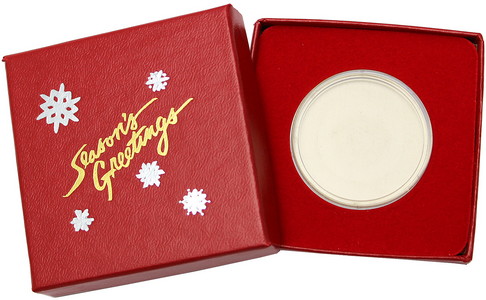 Red Seasons Greetings Box w/COA